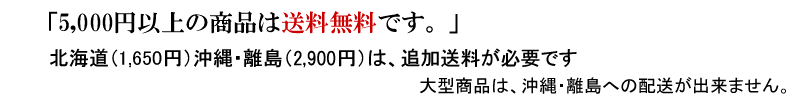 5000円以上のお買い物送料は無料です。 width=